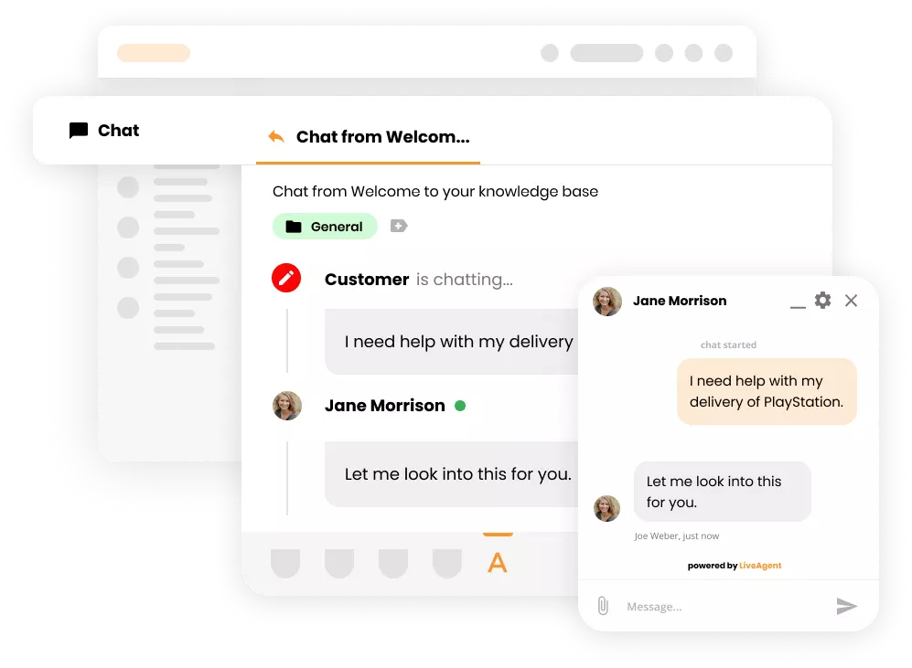 Create a personal connection via real-time chat