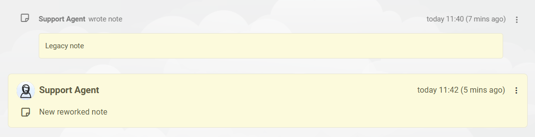 LiveAgent ticket notes interface