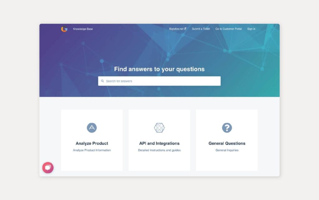 HubSpot Service Hub's knowledge base example