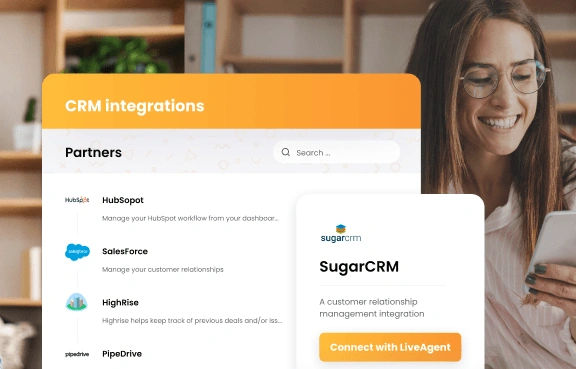 LiveAgent CRM integrations