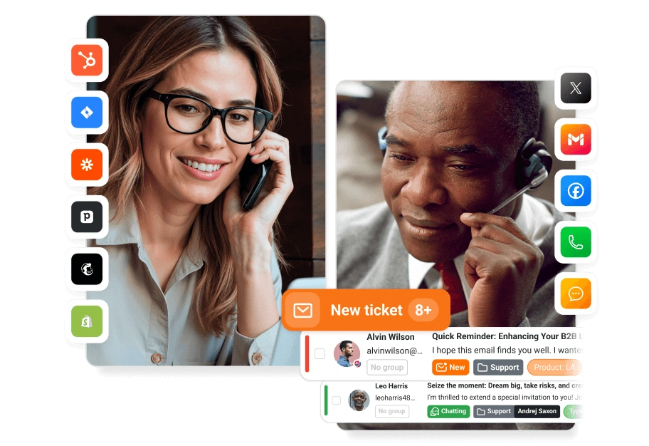 Help desk software with AI agents