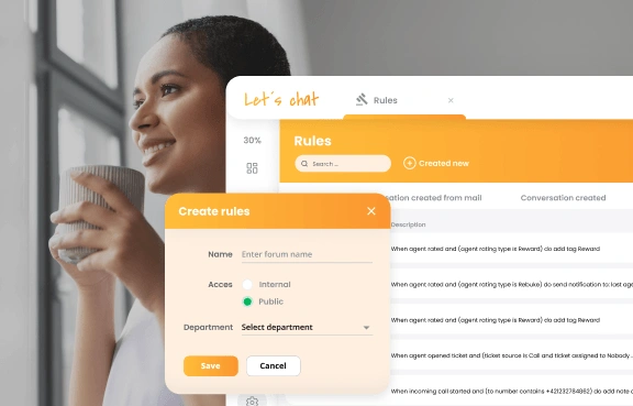 LiveAgent automation rules and workflow