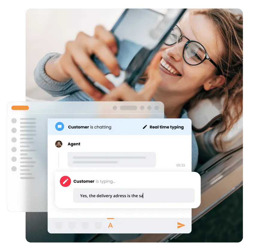 Real-time typing view