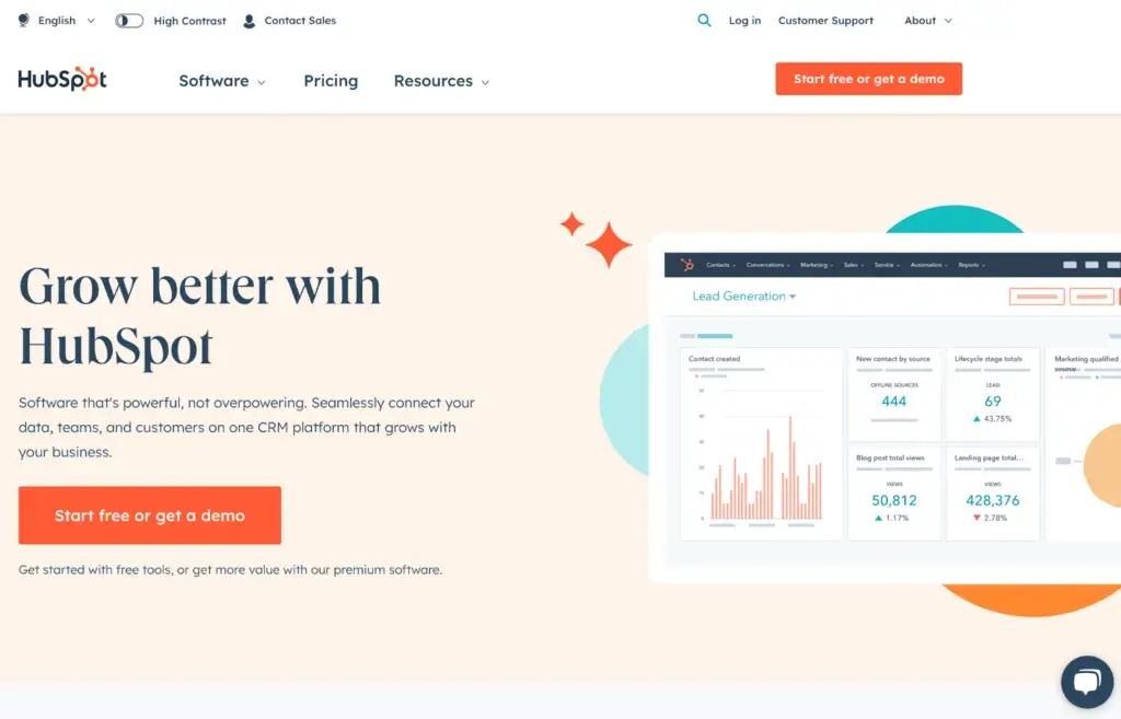 Hubspot Service Hub ticketing tool homepage