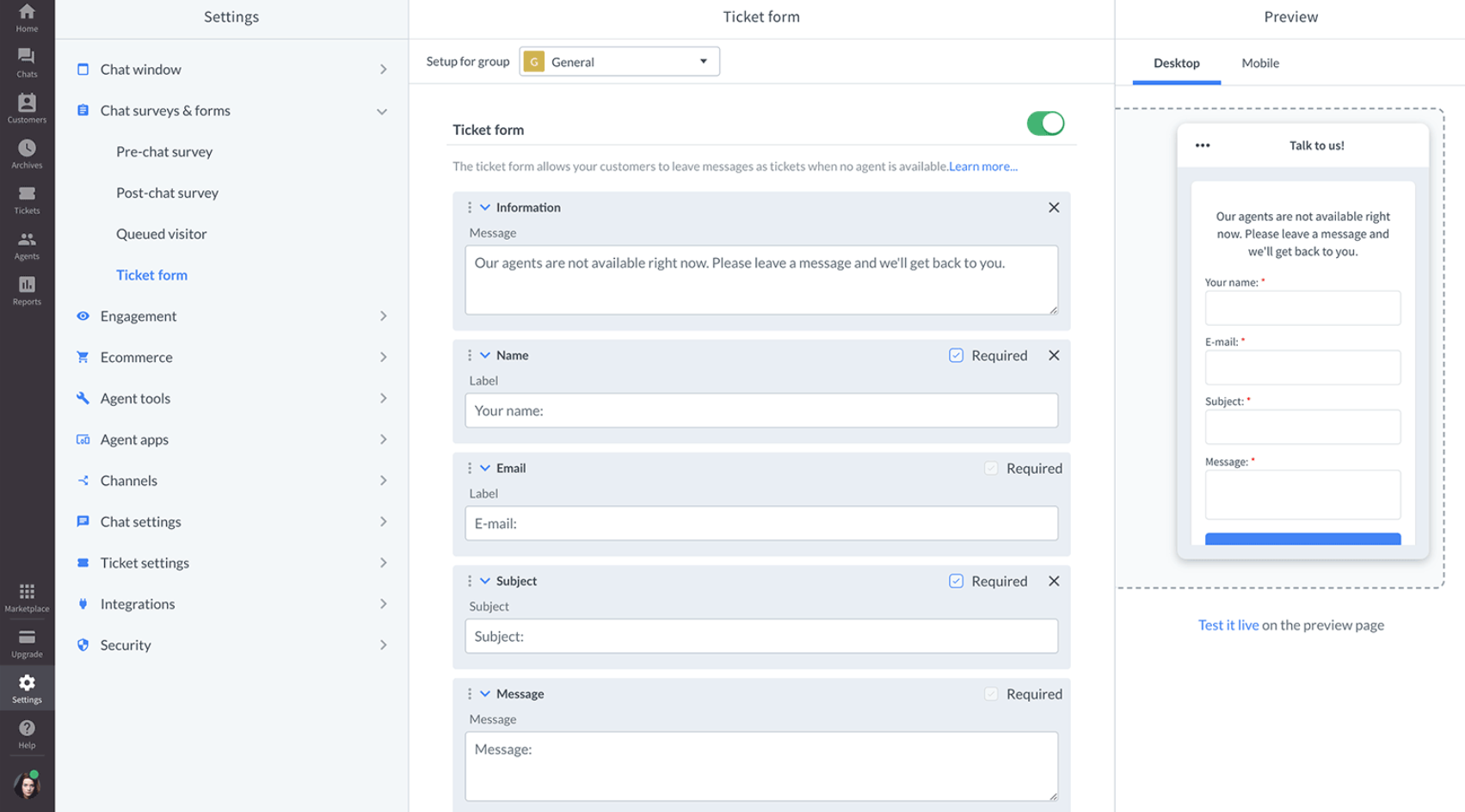 LiveAgent's omnichannel overview