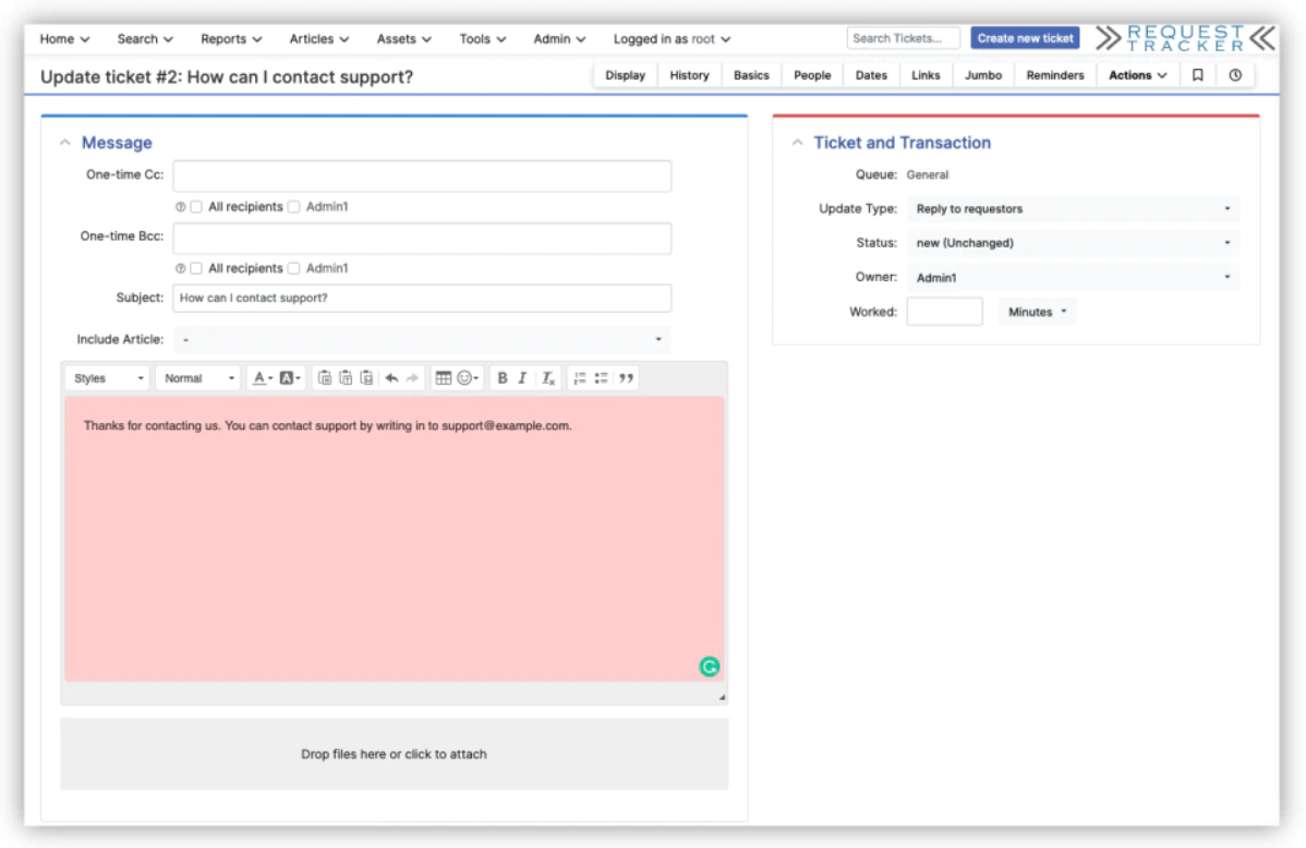 Request Tracker Системы обработки заявок с открытым исходным кодом