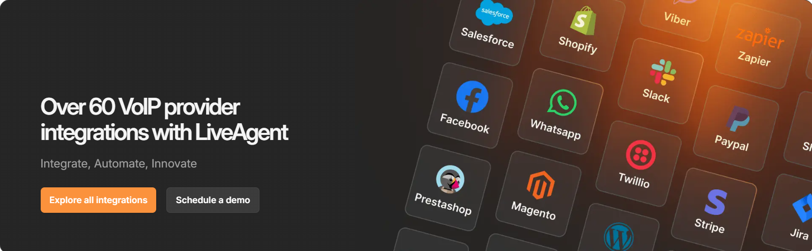VoIP phone number configuration in LiveAgent call center settings
