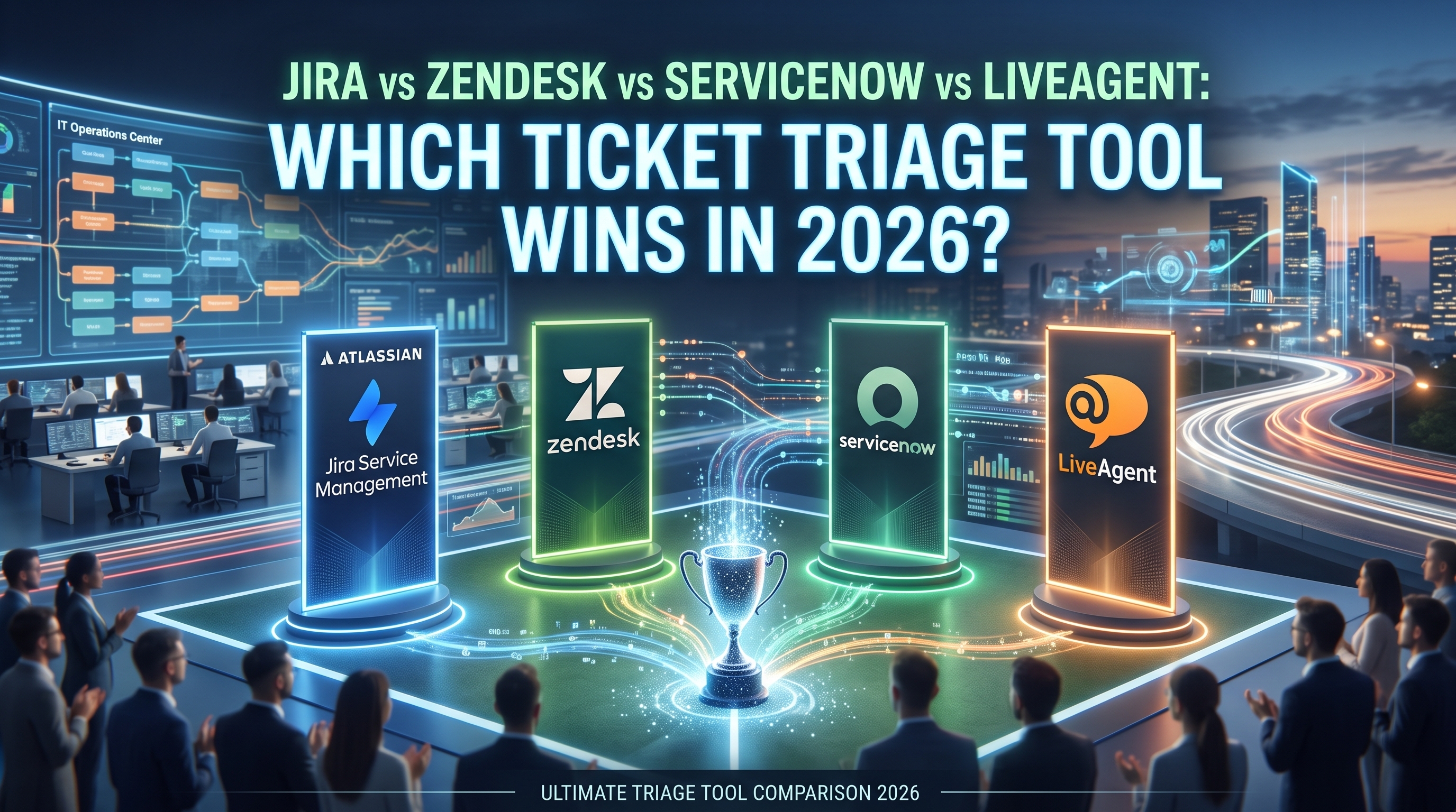 Jira vs Zendesk vs ServiceNow vs LiveAgent: какой инструмент триажа тикетов побеждает в 2026 году?