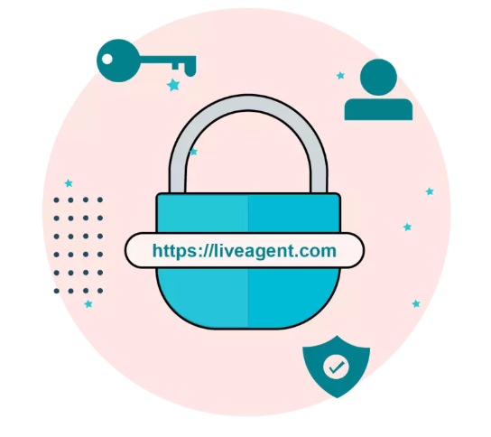 SSL and HTTPS encryption make LiveAgent's free help desk software a secure option