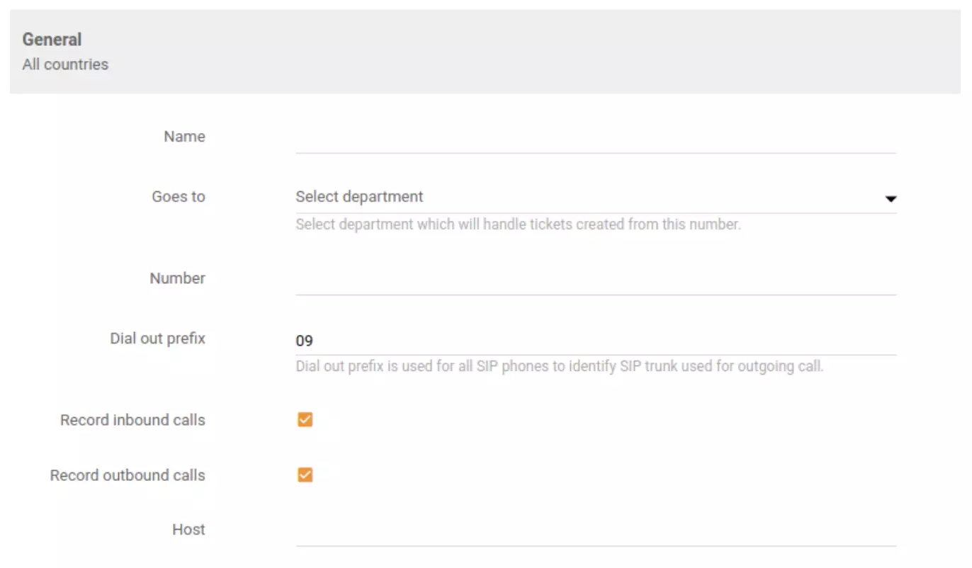 Inbound, outbound or combined call recording options in LiveAgent