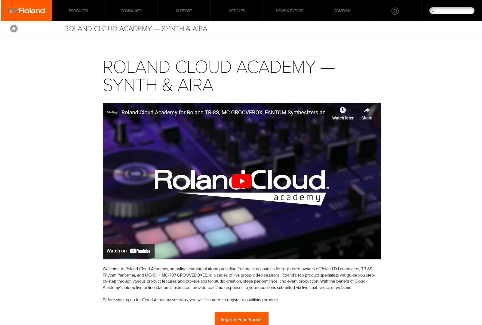 Roland online academy