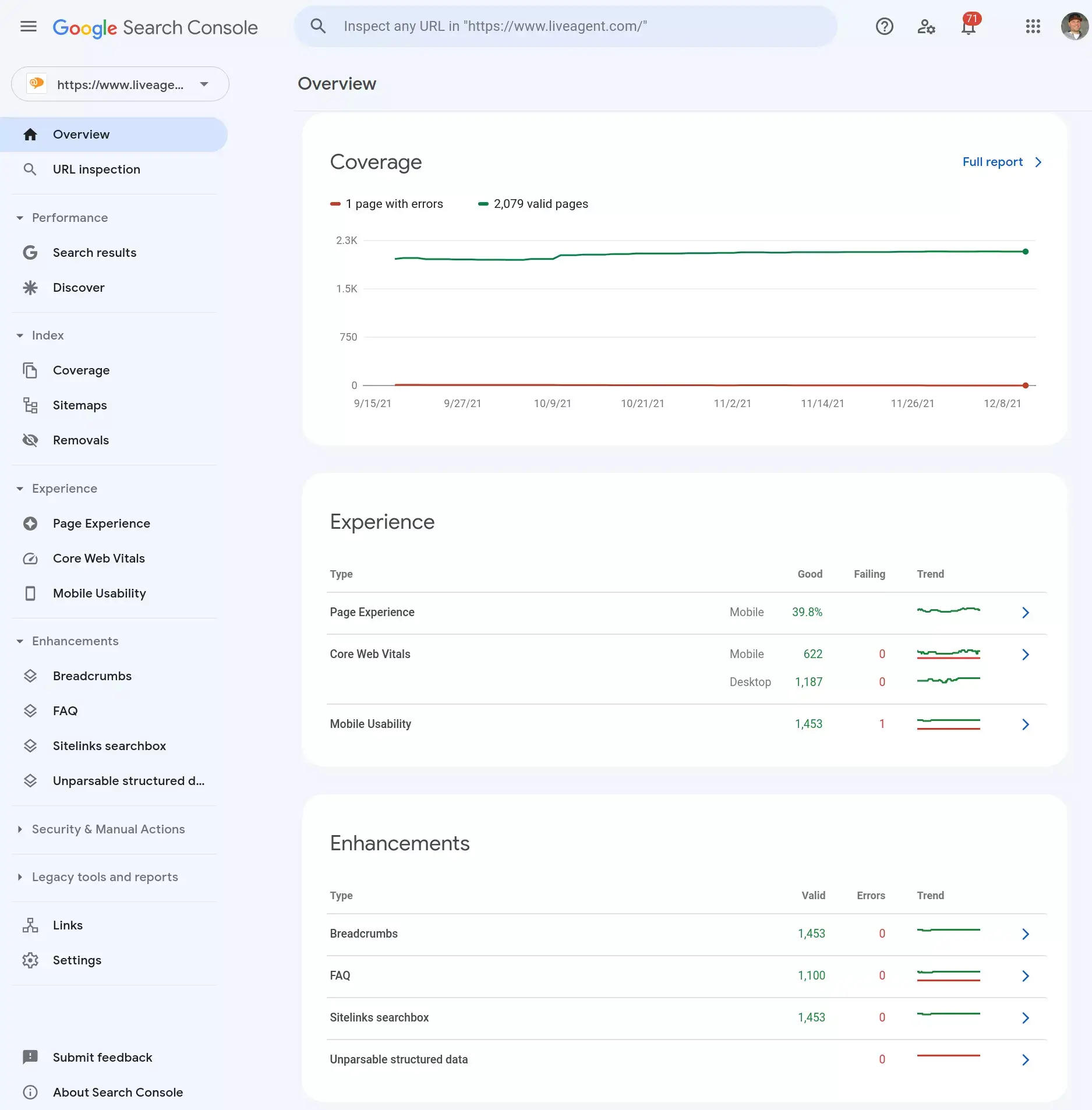 Periodically fix all errors found by Google Search to keep your pages in the search index
