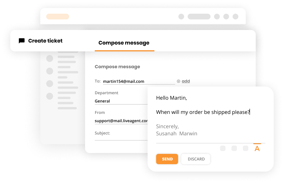 Create a ticket in Help desk software - LiveAgent