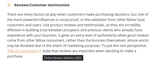 Example of link building in LiveAgent's article