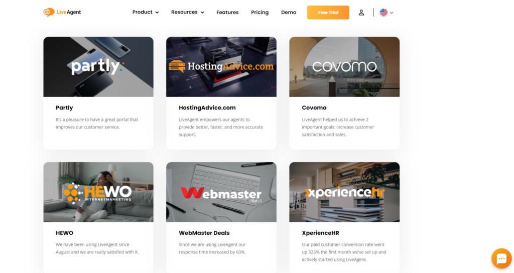 LiveAgent - testimonals