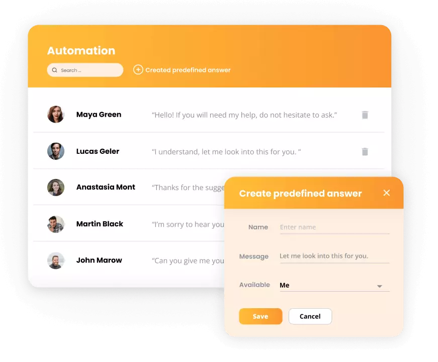 Автоматизация LiveAgent — предопределенные ответы