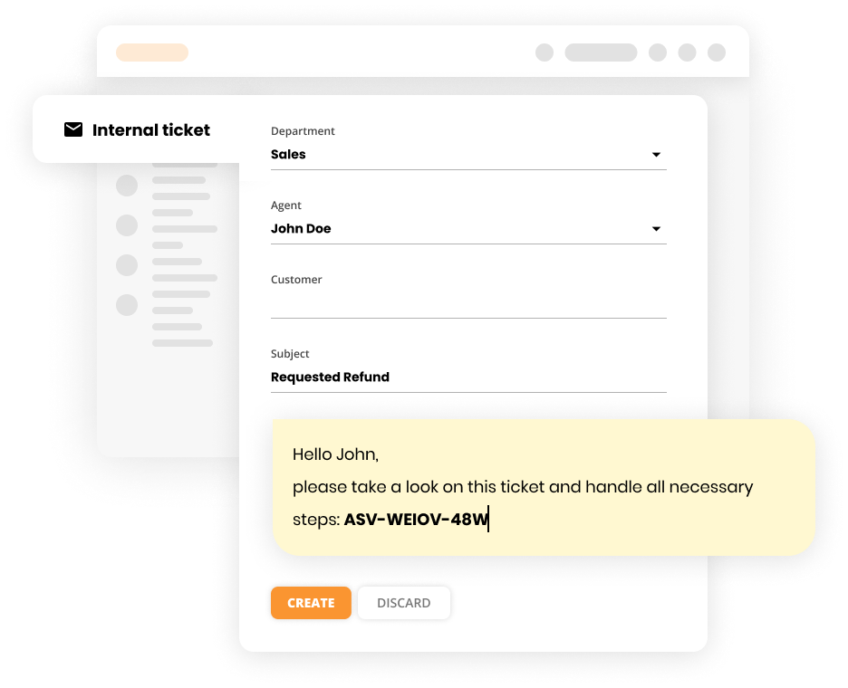 Internal ticket feature in LiveAgent