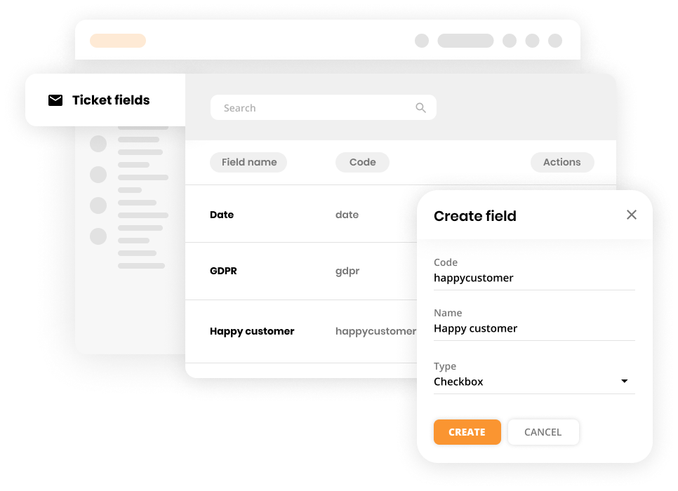 LiveAgent's feature that allows you to create custom ticket fields