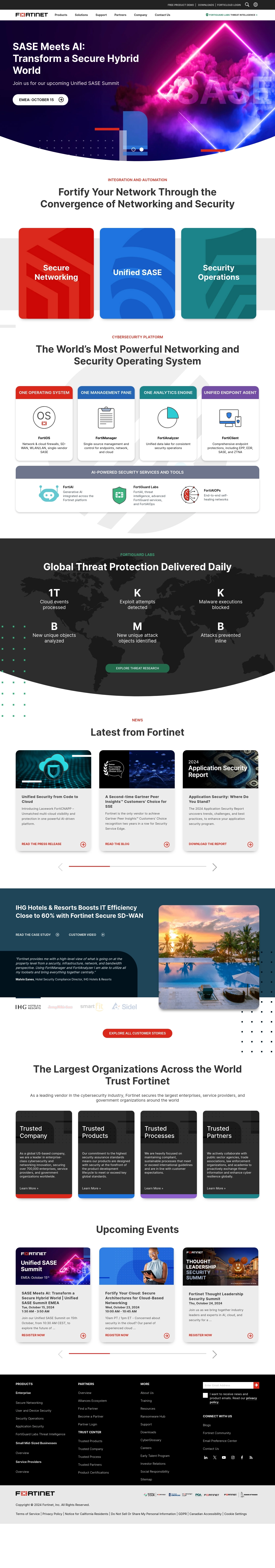 Fortinet Homepage