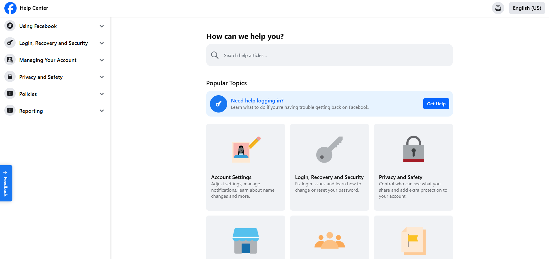 Facebook Help Desk Contacts