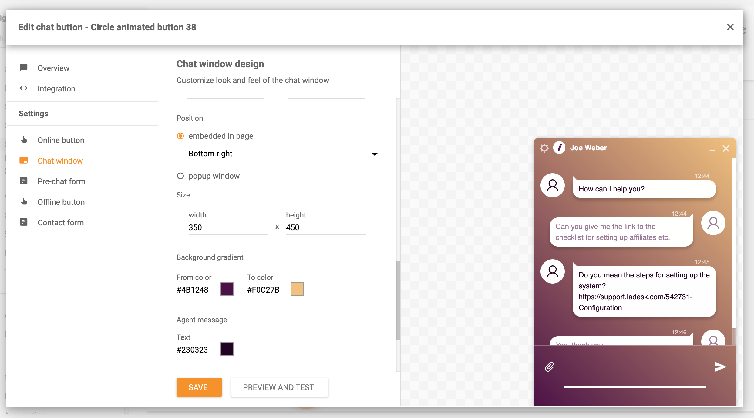 Функция закрепления окна чата