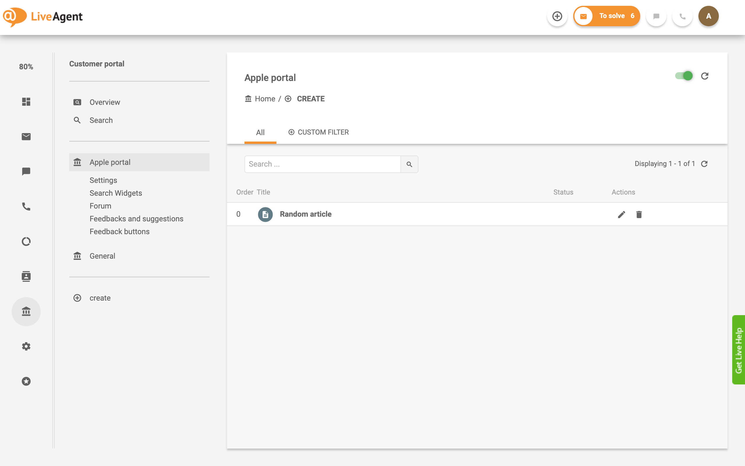Knowledge Base example