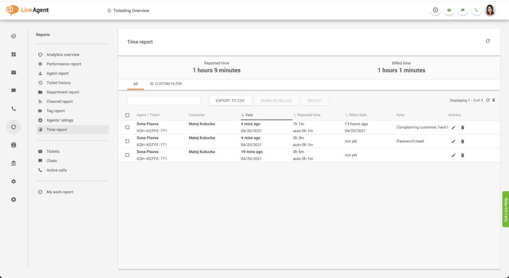 Отслеживаемые тикеты времени