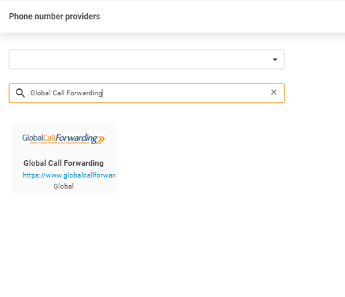 Global Call Forwarding provider