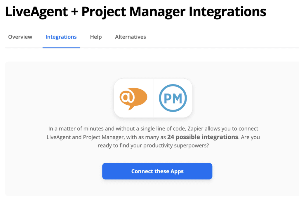Zapier integration setup
