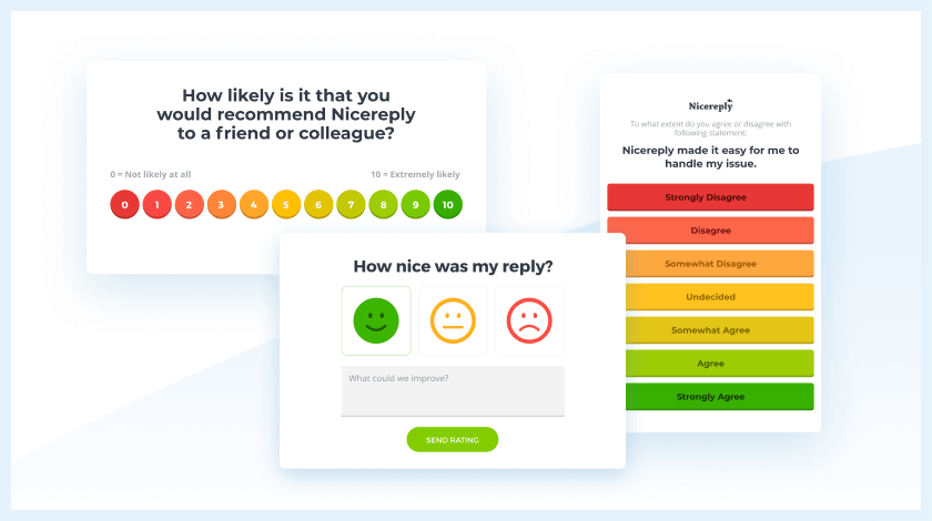Опции настройки опроса Nicereply
