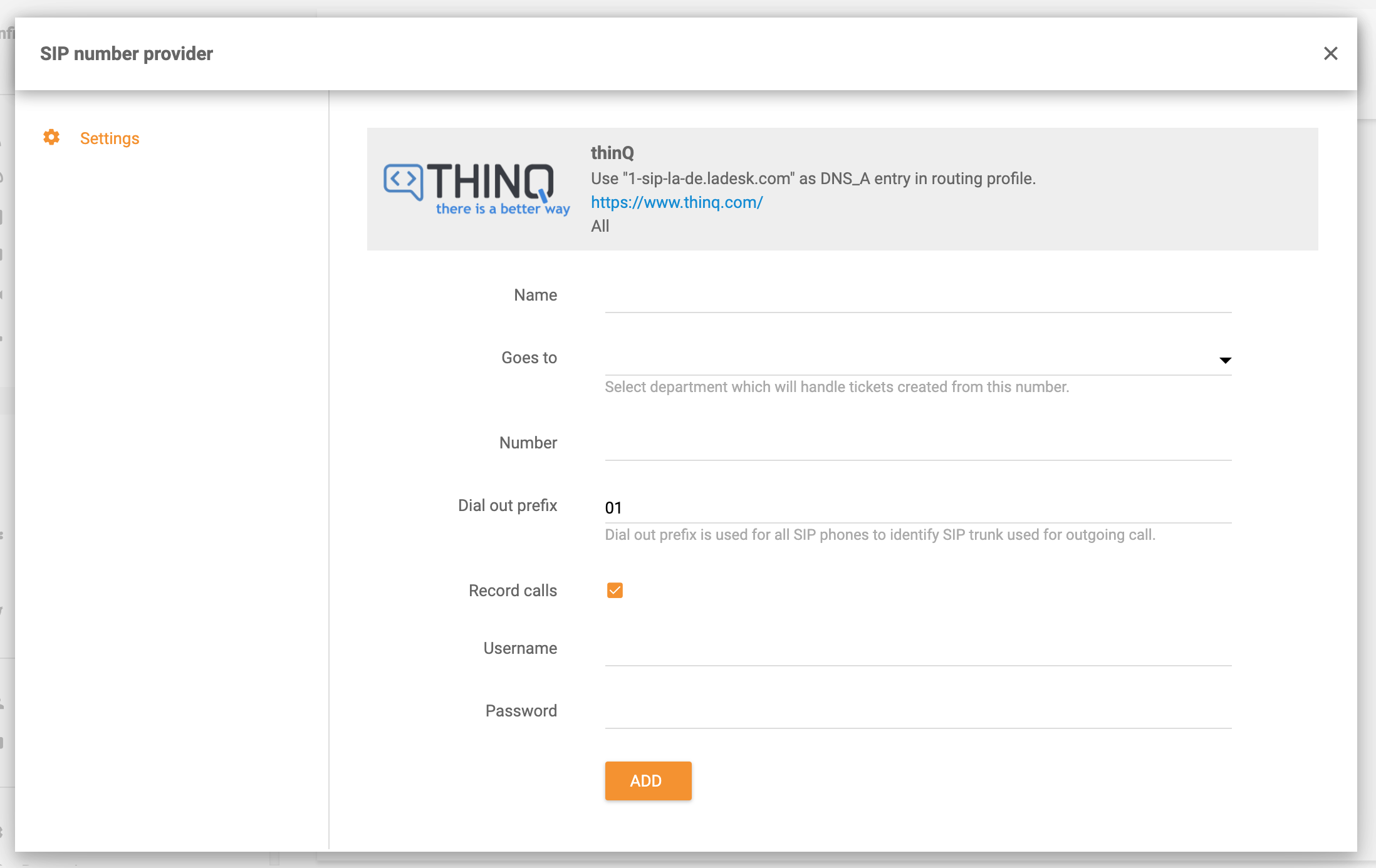 Интеграция ThinQ в LiveAgent