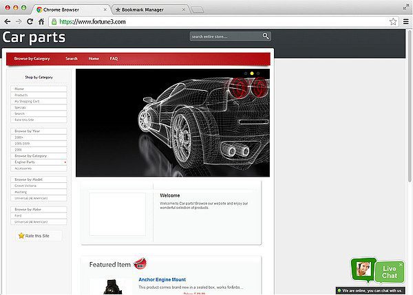 Интеграция живого чата Fortune 3 активна
