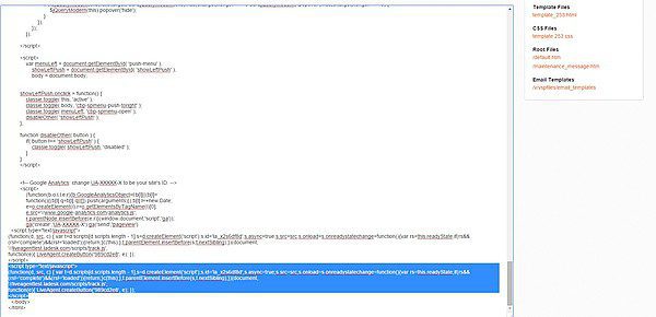 Кнопка живого чата, размещенная в теле интернет-магазина Volusion
