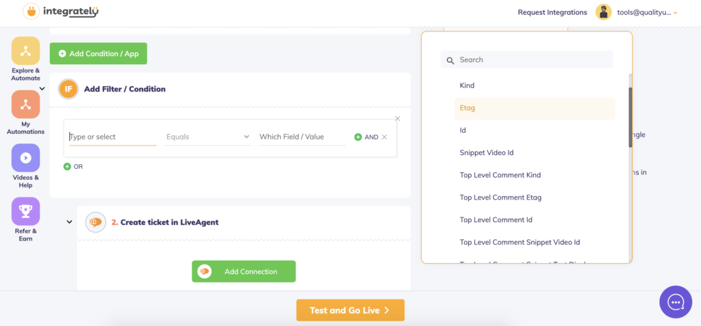 Automation builder for elaborate workflows