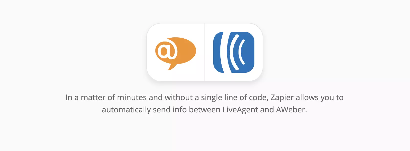 LiveAgent and AWeber integrations page on Zapier