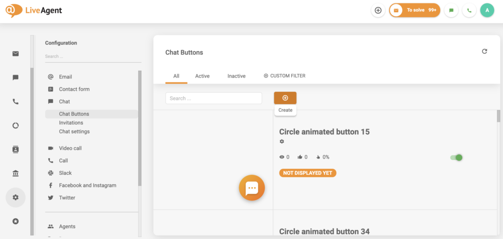 Создание кнопки чата в LiveAgent
