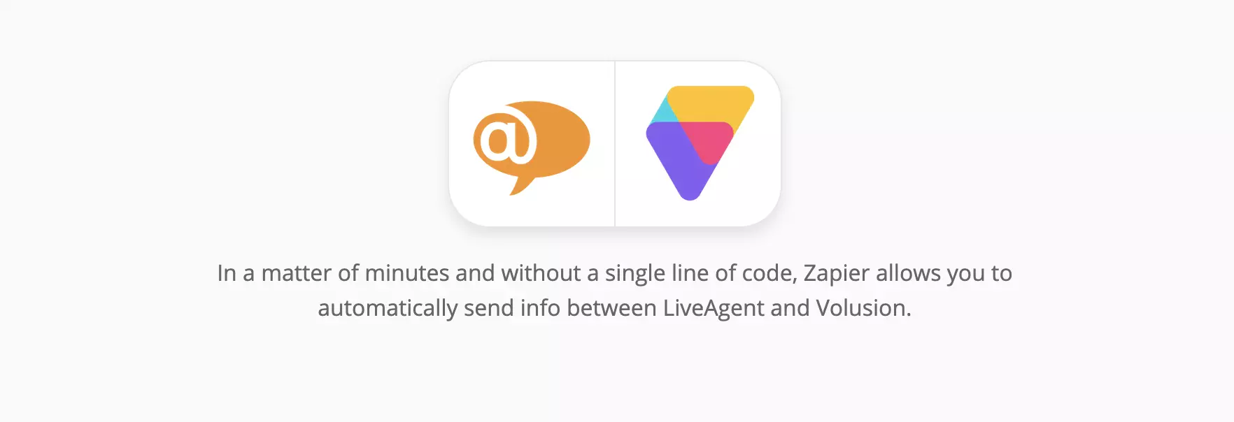 Интеграция LiveAgent и Volusion на Zapier