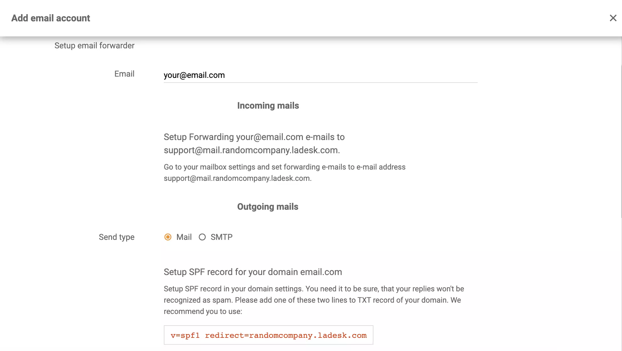 Microsoft Exchange Server email forwarding setup in LiveAgent