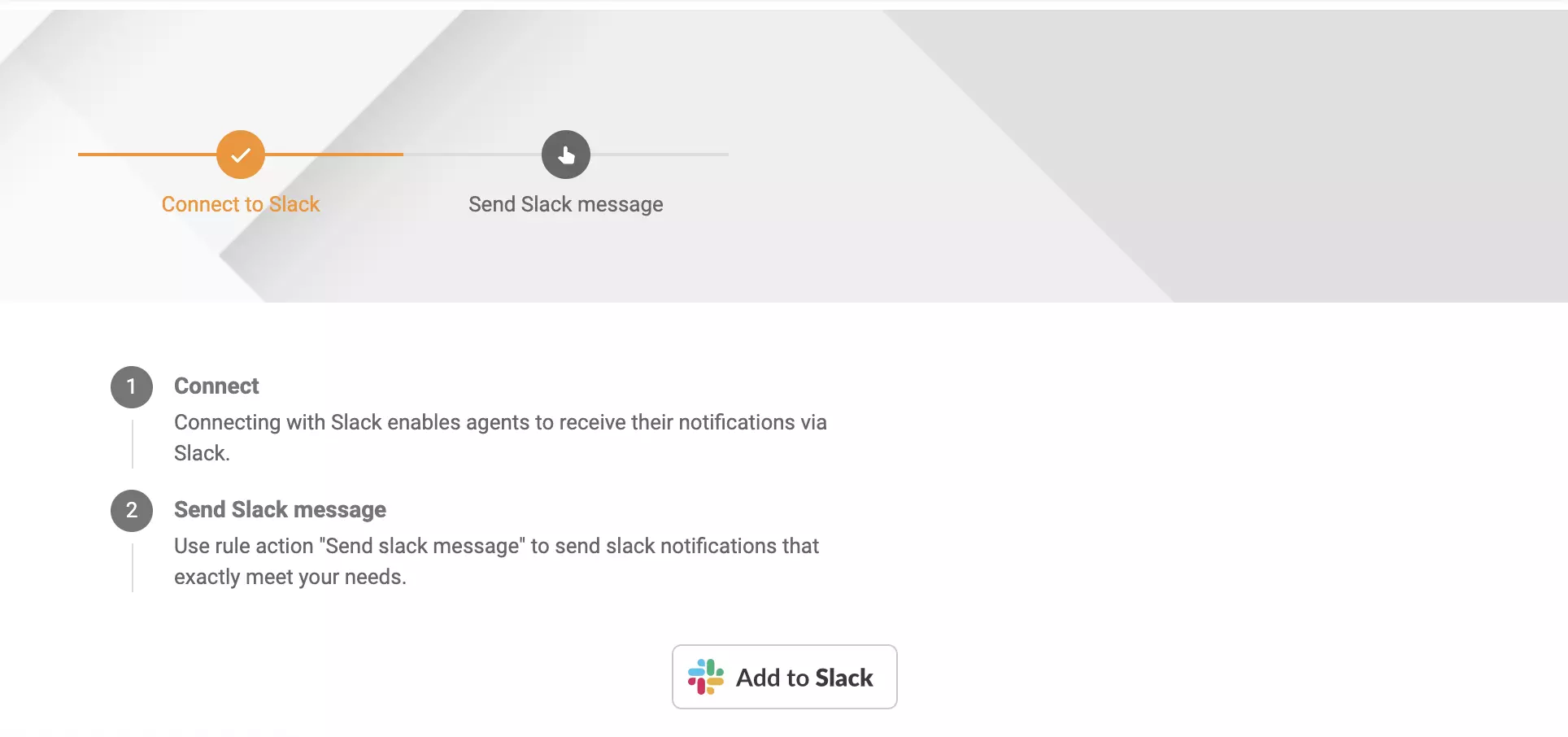 Канал Slack в разделе конфигураций LiveAgent