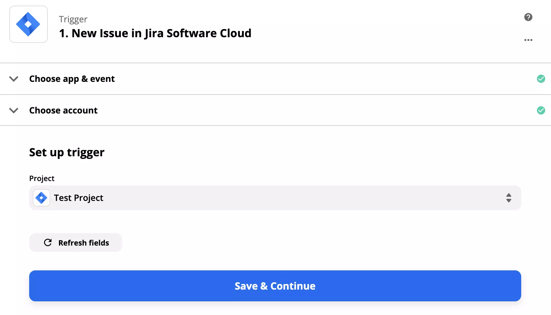 Завершение настройки триггера Jira