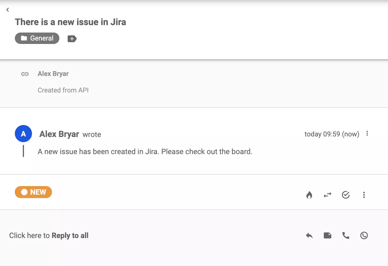 Пример успешной интеграции в представлении билета LiveAgent