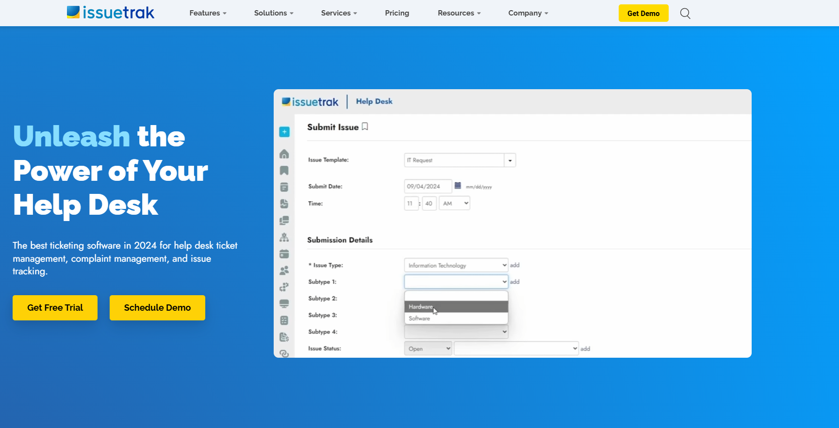 Домашняя страница issuetrak