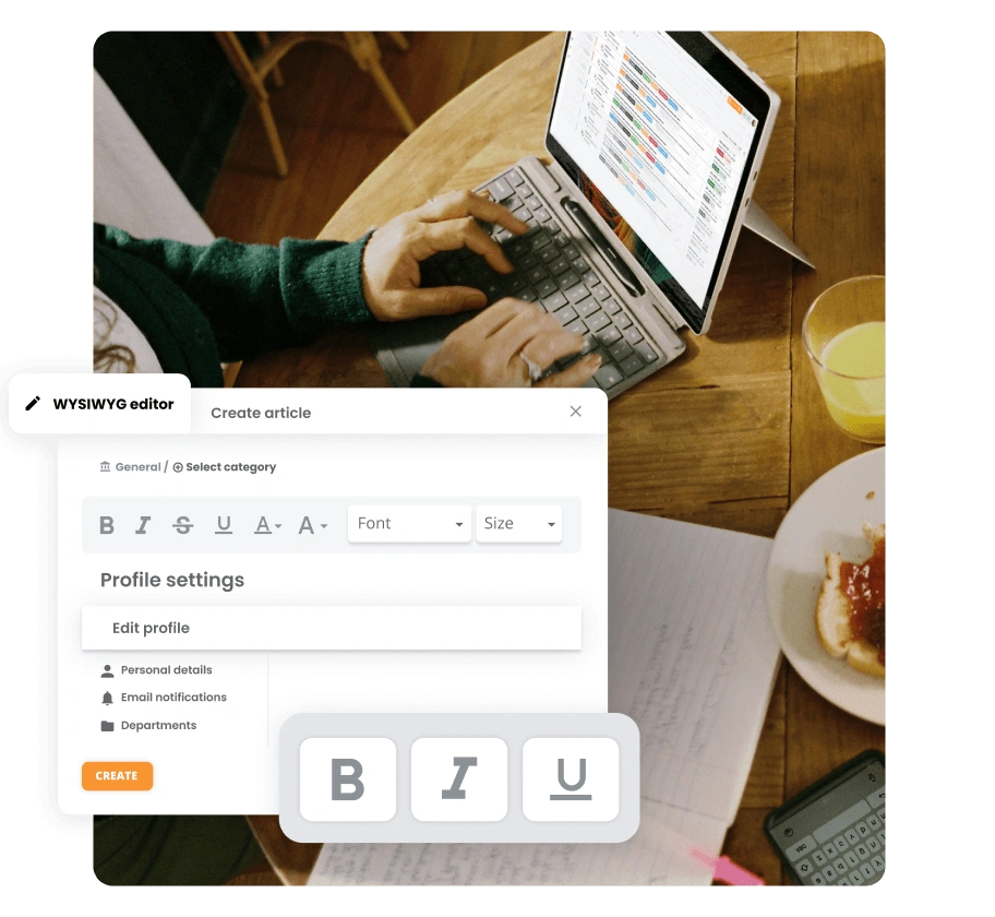 WYSIWYG editor