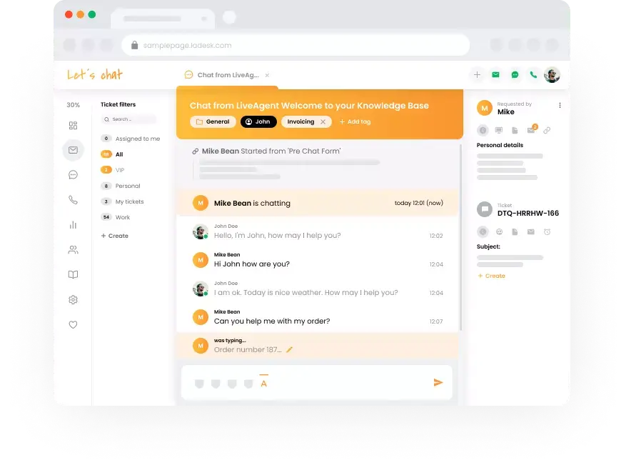Представление команды поддержки