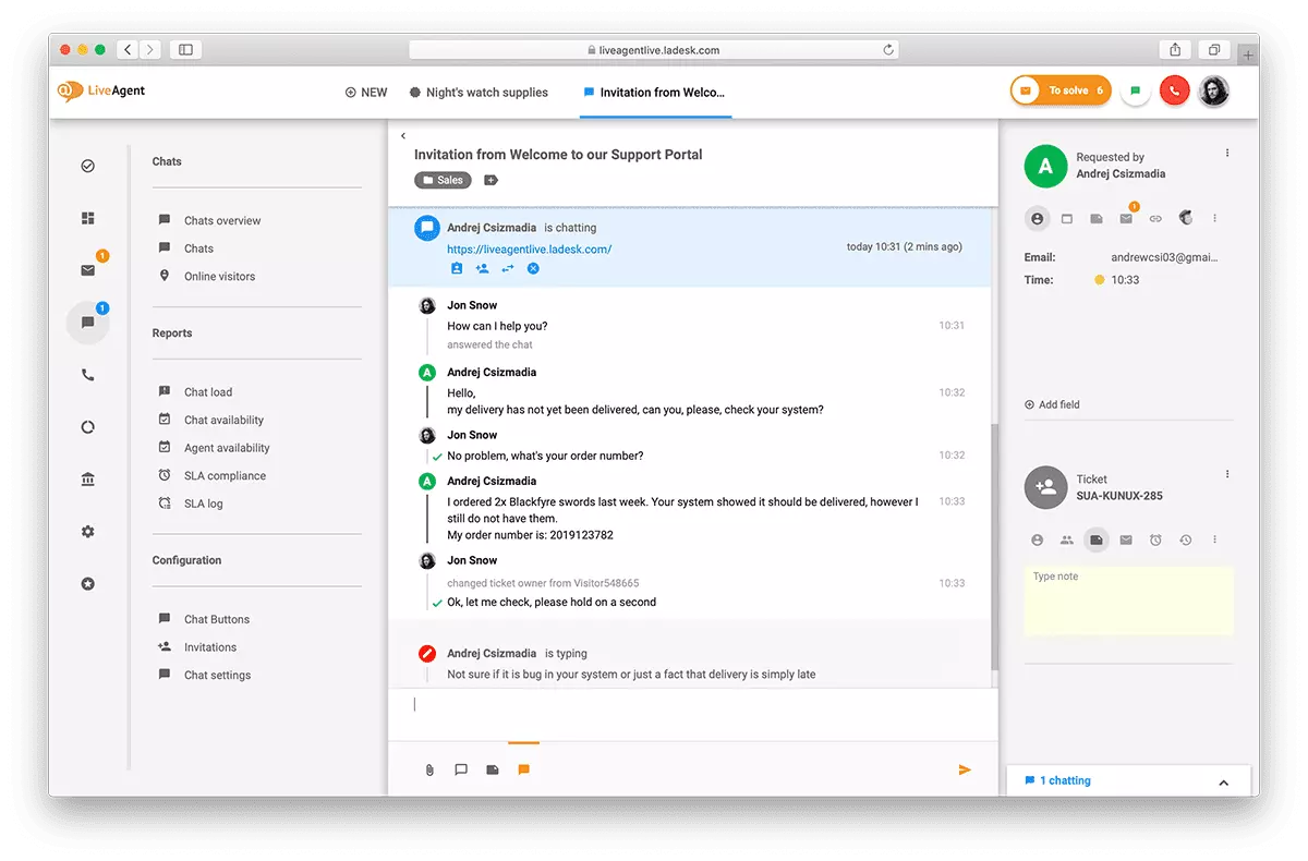 Программное обеспечение живого чата