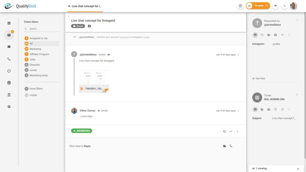 Instagram complaint management