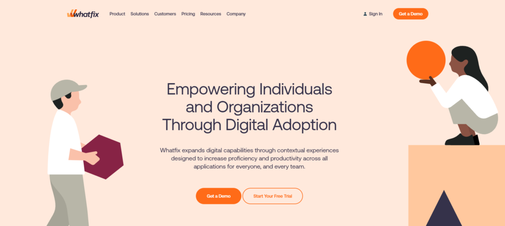 Домашняя страница Whatfix